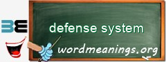 WordMeaning blackboard for defense system